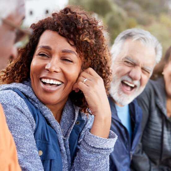 older friends laughing together