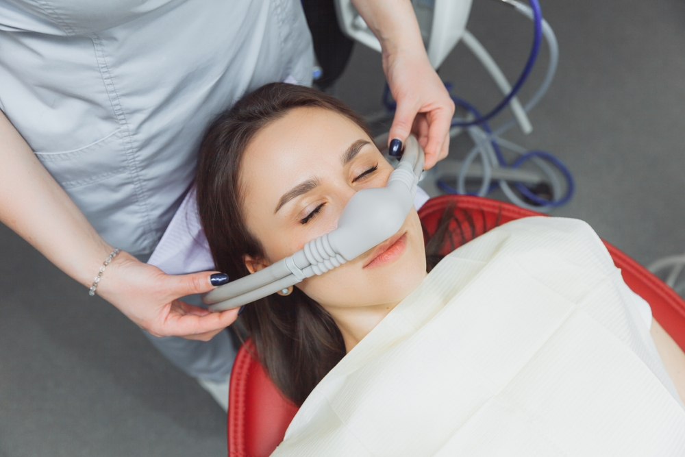 Patient going to sleep with sedation dentistry
