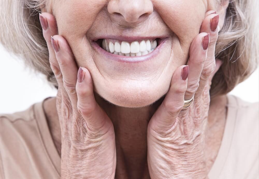 older woman smiling